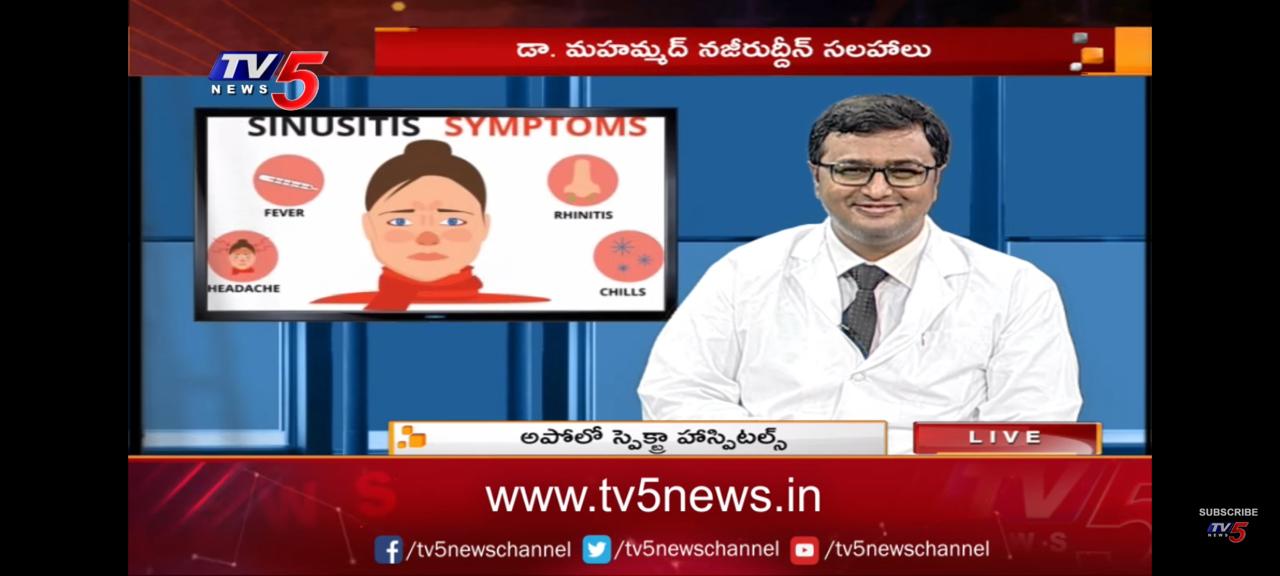 TV5 News on-air segment on sinusitis symptoms