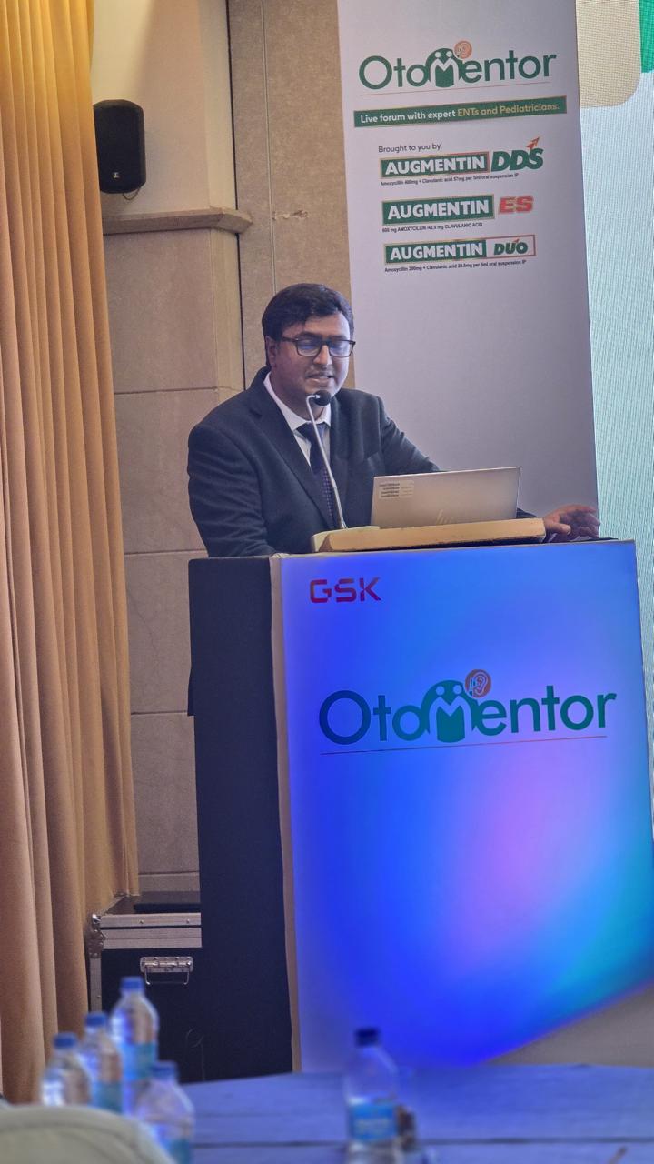 Dr. Naseer speaking at OtoMentor forum