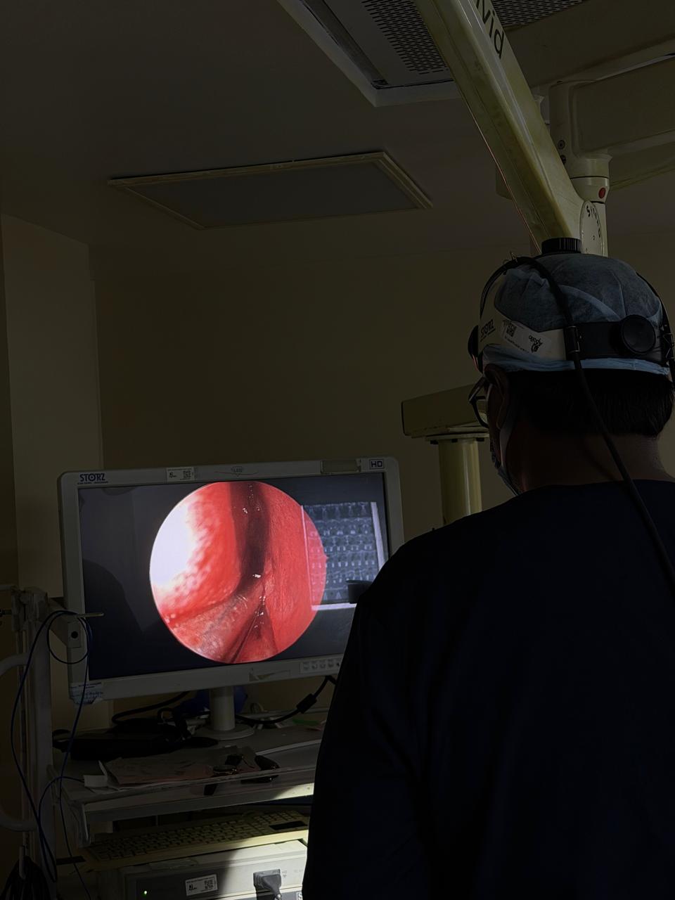 In-clinic ENT surgical setup